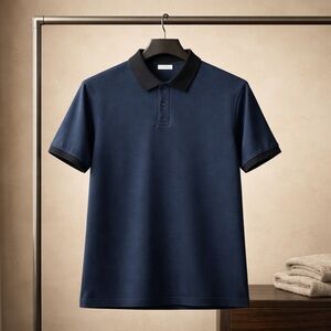 Sandro Paris Navy Polo Shirt Size L | 100% Cotton | Made in  Turkey